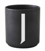 Mug A-Z / Porcelaine - Lettre J - Design Letters noir en céramique