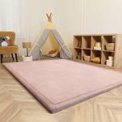 Paco Home - Tapis Chambre Enfant Bebe Fille Garcon Moelleux Antidérapant Moderne Pink, 200x280 cm