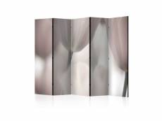Paravent 5 volets - tulips fine art - black and white ii [room dividers] A1-PARAVENTtc0677