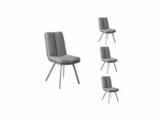 Quatuor de chaises tissu anthracite-gris - anala -
