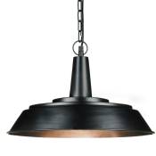 Relaxdays - Lampe à suspensions couleur noire mat HxlxP 133 x 41 x 41 cm luminaire de plafond à suspendre abat-jour rond en métal douille E27 40W,
