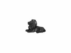 Statue lion noir origami
