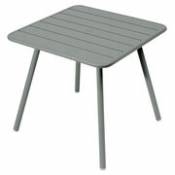 Table carrée Luxembourg / 80 x 80 cm - 4 pieds - Fermob gris en métal