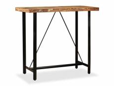 Table haute mange debout bar bistrot bois massif de récupération 120 cm helloshop26 0902083