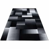 Tapis géométrique noir design Weso Noir 80x150 - Noir
