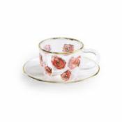 Tasse à café Toiletpaper - Roses - Seletti multicolore en verre