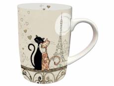 Tasse felins amoureux en porcelaine by kiub