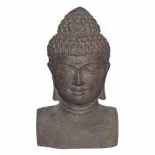 Tête de bouddha buste 31 cm - Gris anthracite 30 cm - Gris anthracite