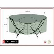 Titanium - Housse de protection pour table ronde +