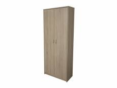 Tom - armoire 2 portes - 4 étagères - 74x35x180 cm