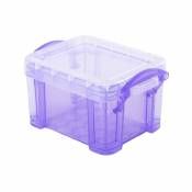 Xinuy - petite boîte en plastique translucide, mini boîte de rangement de bureau, boîte de rangement pour cosmétiques