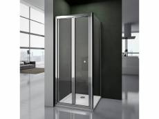 Aica 90x90x185cm cabine de douche porte de douche pliante paroi de douche