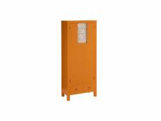 Armoire lingère 2 portes 6 tiroirs bois-orange - qingdao - l 60 x l 30 x h 150 cm - neuf