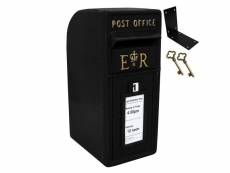 Boîtes aux lettres noire en fonte réplique authentique collecte poste jusqu'à 200 lettres standards mariage fête décoration intérieur extérieur [2 271