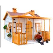 Cabane en bois pour enfant avec porche docame. 255