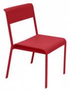 Chaise empilable Bellevie / Métal - Fermob rouge en métal