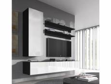 Combinaison de meubles nora noir et blanc modèle 4