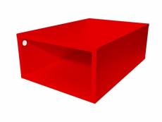 Cube de rangement bois 75x50 cm rouge CUBE75-Red