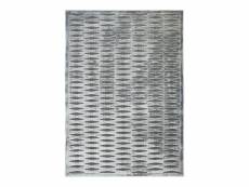 Emprise horizontal - tapis avec relief motif horizontal gris 120x170