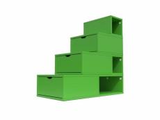 Escalier cube de rangement hauteur 100 cm vert ESC100-VE