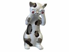 Figurine felin de décoration en résine je ne vois