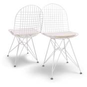 Frankystar - copenaghen - Ensemble de 2 chaises en métal au design industriel. Ensemble de 2 chaises pour la salle à manger, le bureau, l'étude.