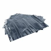 Hangerworld 10 Enveloppes 35cm x 50cm Opaques en Plastique Noir Grand Format Imperméables pour Livre