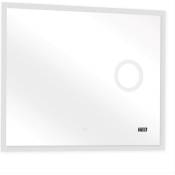 Helloshop26 - Miroir de salle de bain led tactile mural horloge numérique éclairage blanc froid ou chaud miroir lumineux cosmétique(haut-parleur