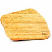 Klarstein Ensemble de 3 planches à déjeuner en bambou avec support 22 x 1,15 x 15 cm (LxHxP) facile d'entretien