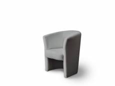 Kori - fauteuil cabriolet - en tissu bouclette tendance - lisa design - gris clair