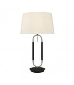 Lampe de table Jazz Plastique,velours,acier doux Argent satiné, blanc,Noir 1 ampoule 47cm
