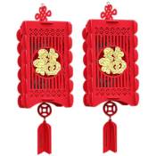 Lanternes Chinoises Rouges 2 PièCes, DéCorations pour le An Chinois, FêTe Du Chinois, DéCor de CéLéBration de Mariage,