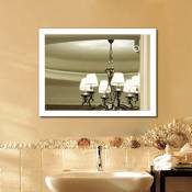 Led Miroir Salle de Bain avec Eclairage Anti-buée Haloyo 60 x 80 cm,Blanc froid