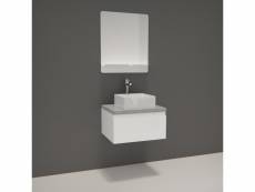 Meuble de salle de bain suspendu avec vasque et miroir will