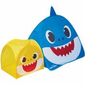 Moose Toys - Tente de jeu pop-up 2 compartiments - Baby Shark - Bleu