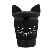Mug et couvercle Chat noir silicone 10 x 9 x 14 cm