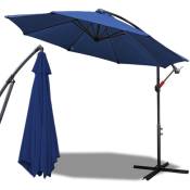 Parasol 3m led solaire UV40+ camping protection solaire parasol de jardin, vert - Vert - Einfeben