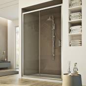 Porte de douche coulissante verre transparent h 185 mod Replay 1 porte 120 cm