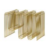 Porte-revues en acier doré 40,5 cm Curva - AYTM