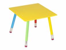 Table crayons en bois pour enfant 55x55x43cm