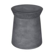 Table d'appoint ronde en fibre d'argile gris charbon