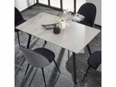 Table de salle à manger extensible gris clair ouessant