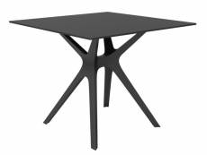 Table phénolique noire 900x900 pied de table vela