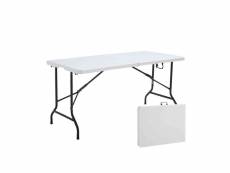 Table pliante blanche 152 x 70 x 74 cm, blanc