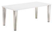 Table rectangulaire Top Top - Crystal / Verre - L 190 cm - Kartell blanc en verre