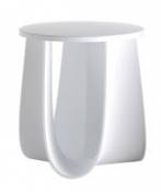 Tabouret Sag / Table H 44 cm - Assise polyuréthane - MDF Italia blanc en plastique