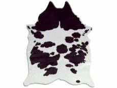 Tapis peau de bête - imitation vache holstein - noir et blanc - 140 x 170 cm