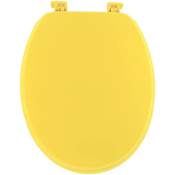 Tendance - abattant wc mdf 18 pouces attaches plastiques - jaune
