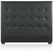 Tête de lit capitonnée Premium 140cm Noir - Noir