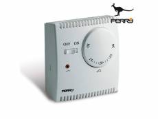 Thermostat à expansion de gaz série "teg" avec lumière pilote et sélecteur "on / off" white perry E3-03016